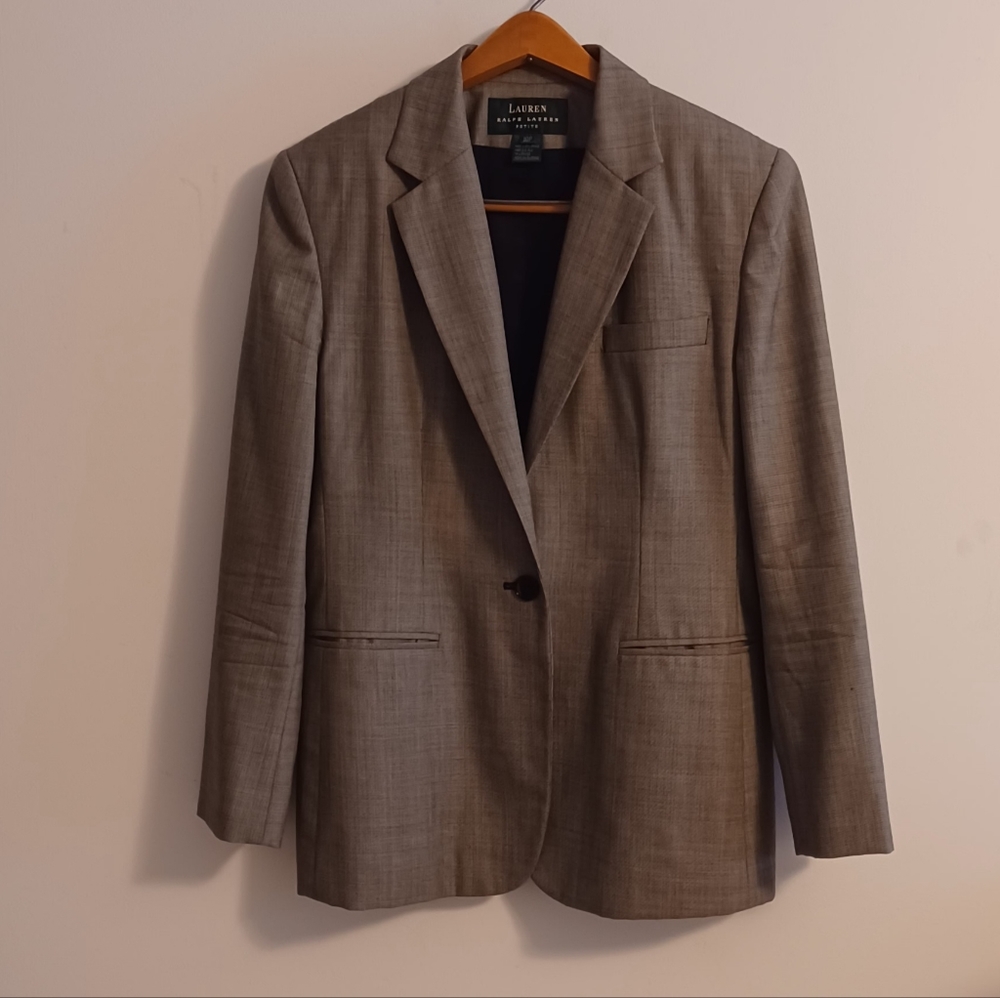 Grey and black Ralph Lauren blazer size 10P